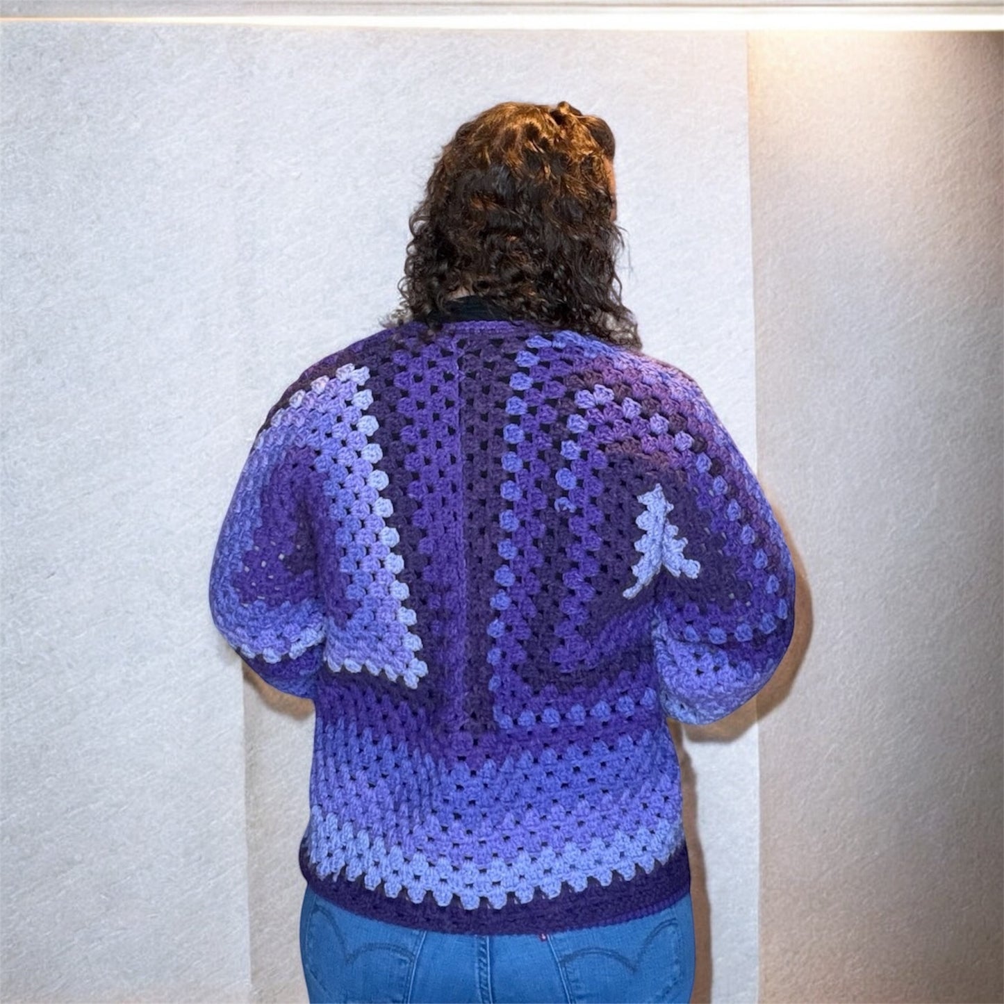 Hexagon Cardigan - Grape Jelly (M)