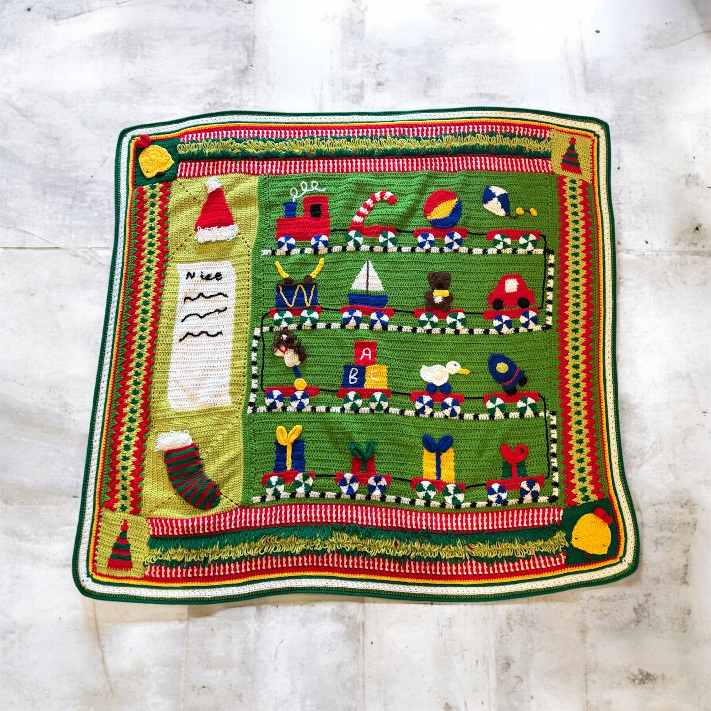 Santa's Workshop Christmas Blanket
